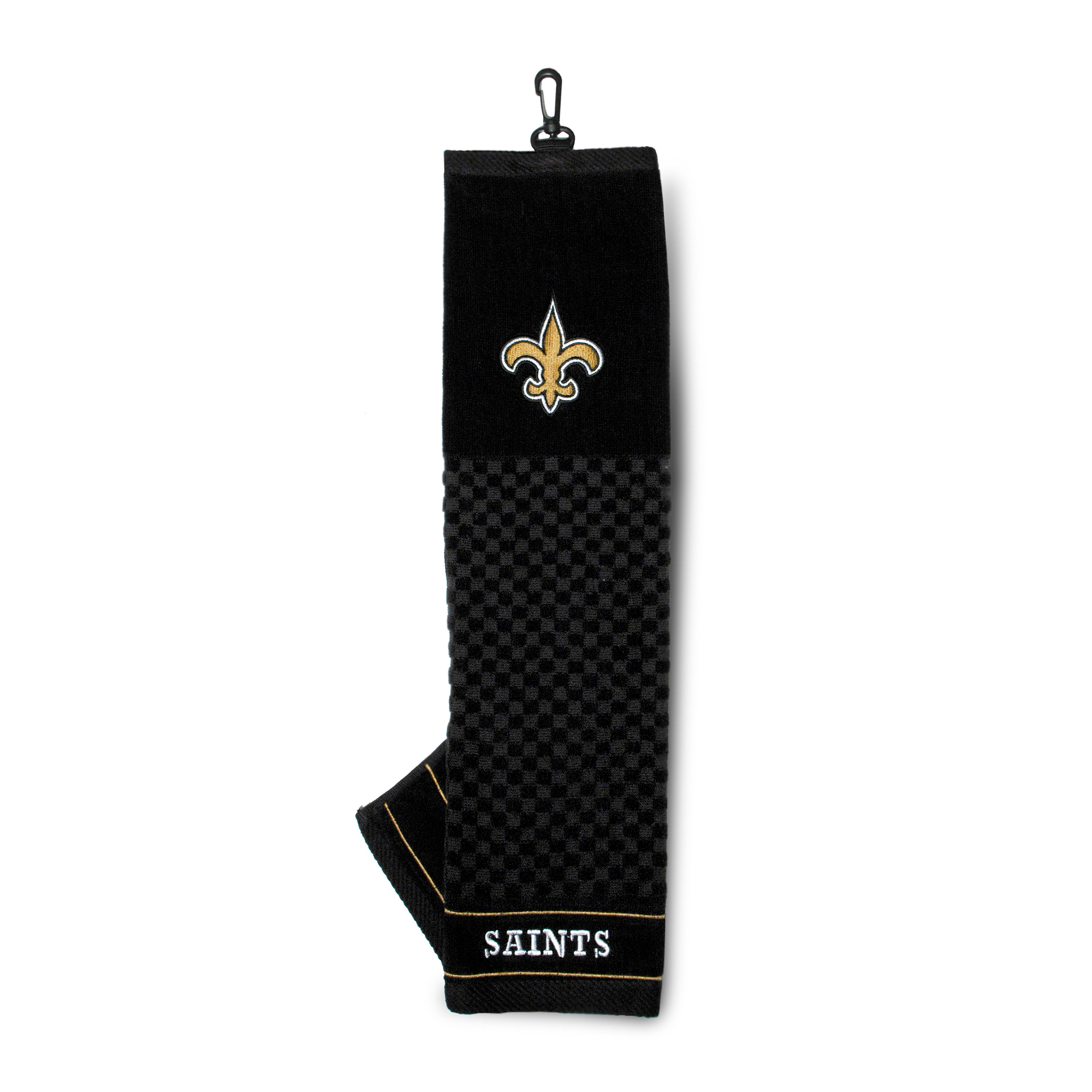 New Orleans Saints 16" X 22" Tri-Fold Embroidered Scrubber Golf Towel