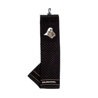 Purdue Boilermakers 16" X 22" Tri-Fold Embroidered Scrubber Golf Towel