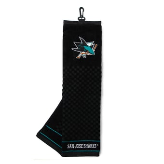 "San Jose Sharks 16"" X 22"" Tri-Fold Embroidered Scrubber Golf Towel"