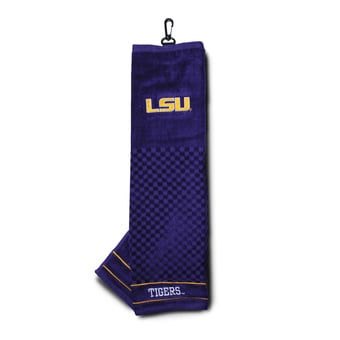 LSU Tigers 16" X 22" Tri-Fold Embroidered Scrubber Golf Towel