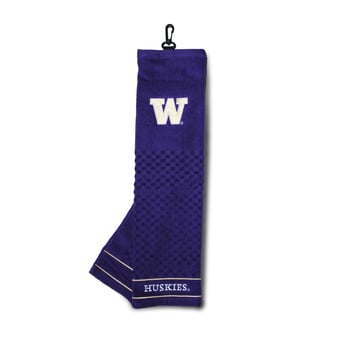 "Washington Huskies 16"" X 22"" Tri-Fold Embroidered Scrubber Golf Towel"