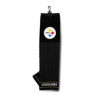 "Pittsburgh Steelers 16"" X 22"" Tri-Fold Embroidered Scrubber Golf Towel"