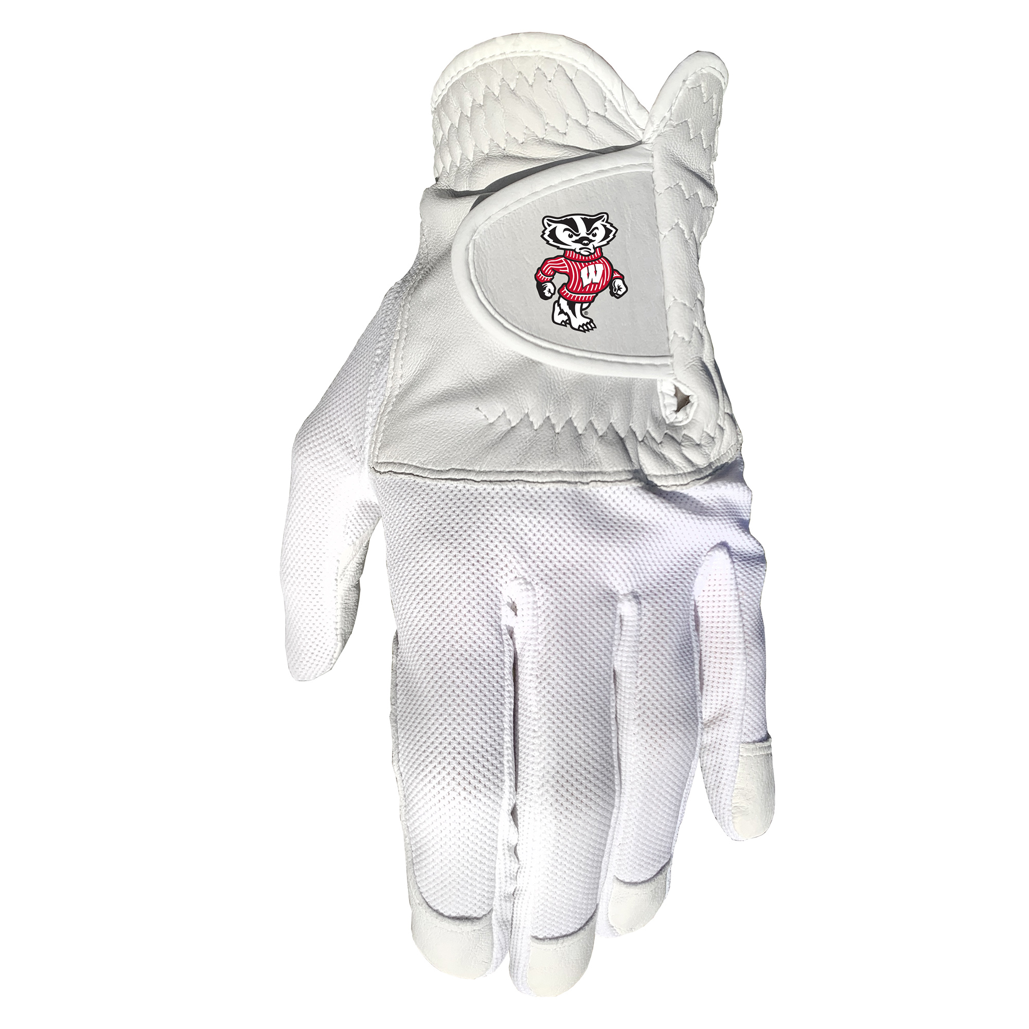 Wisconsin Badgers Cool Mesh Cabretta Leather Golf Glove