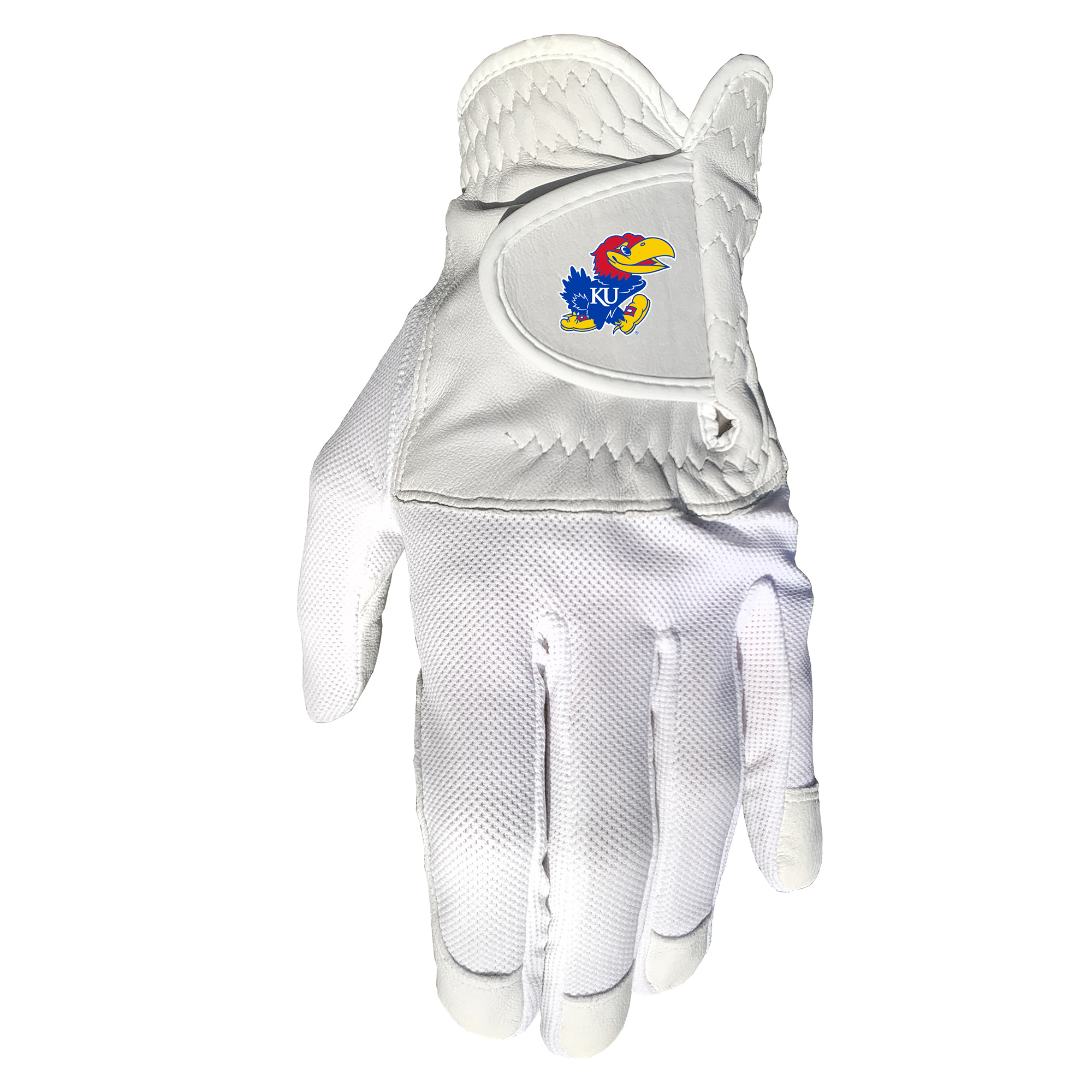 Kansas Jayhawks Cool Mesh Cabretta Leather Golf Glove