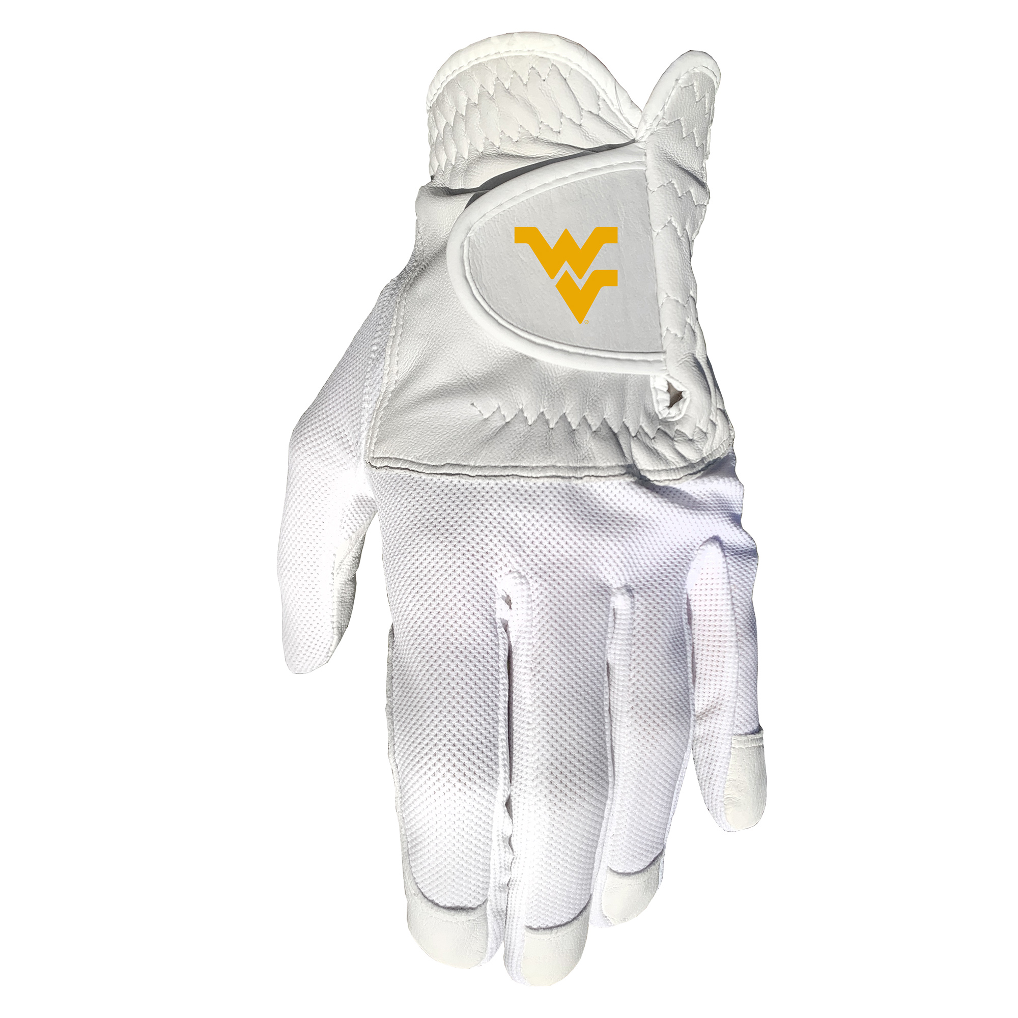 West Virginia Mountaineers Cool Mesh Cabretta Leather Golf Glove