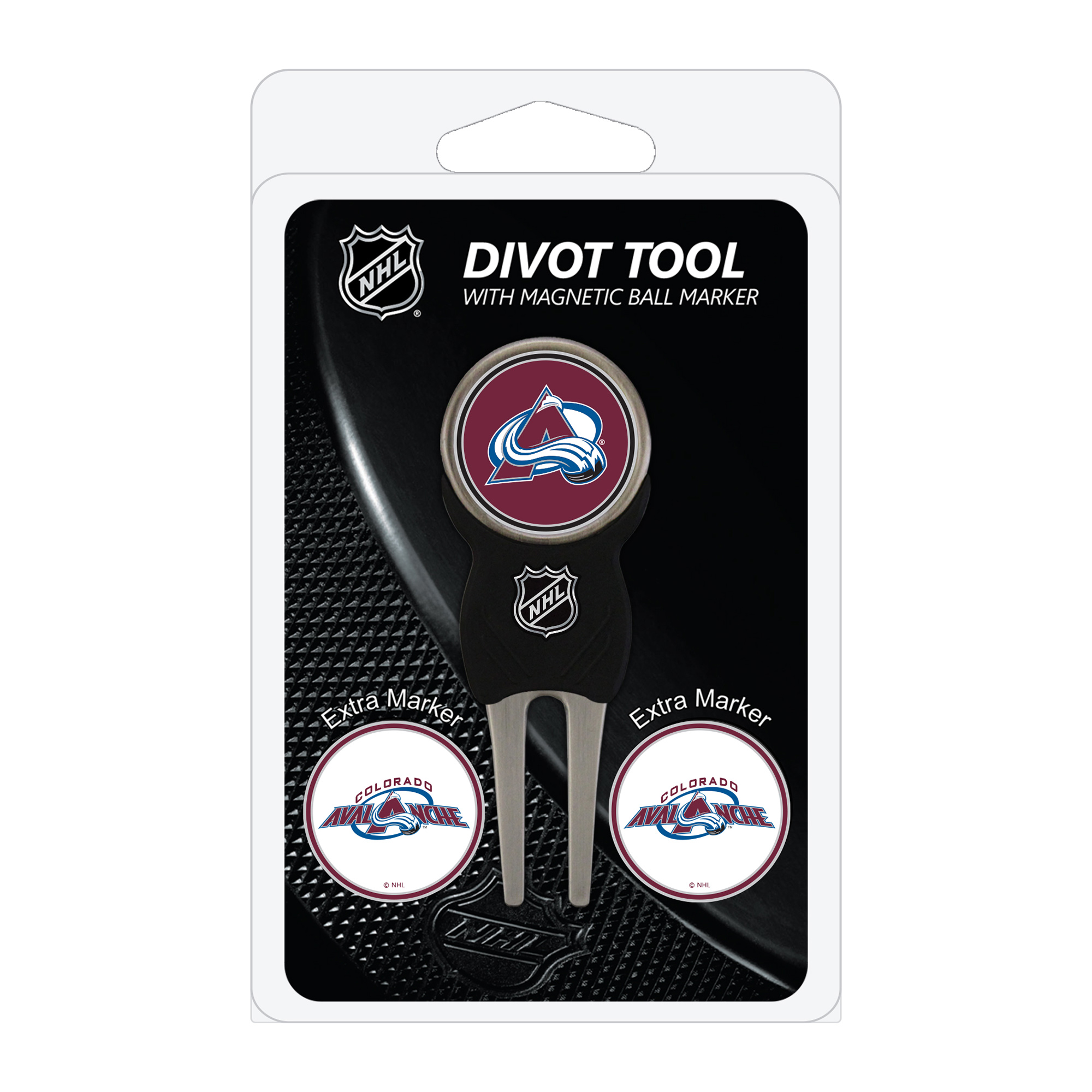 Colorado Avalanche Golf Divot Tool Pack with 3 Magnetic Markers