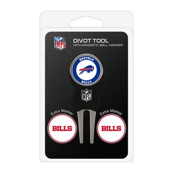 Buffalo Bills Golf Divot Tool Pack with 3 Magnetic Markers