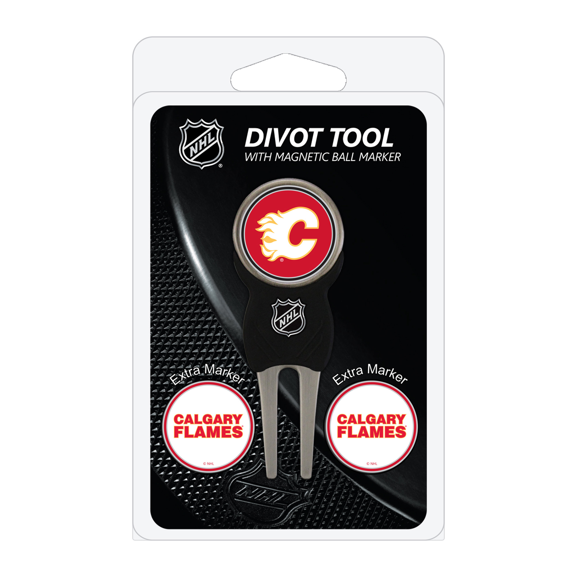 Calgary Flames Golf Divot Tool Pack with 3 Magnetic Markers