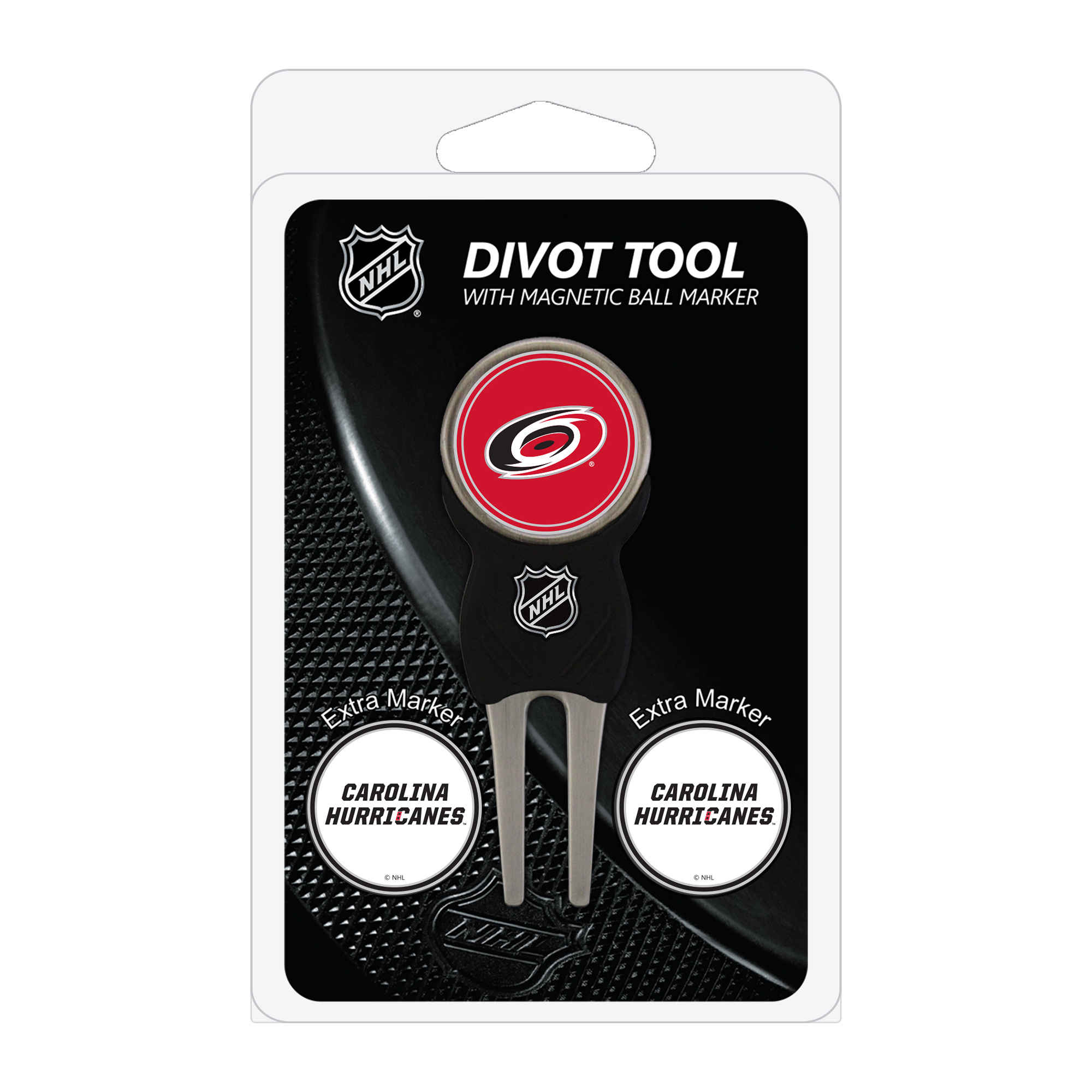 Carolina Hurricanes Golf Divot Tool Pack with 3 Magnetic Markers Carolina Hurricanes Golf Divot Tool Pack with 3 Magnetic Markers