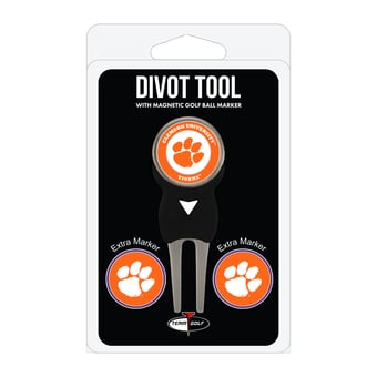 Clemson Tigers Golf Divot Tool Pack with 3 Magnetic Markers