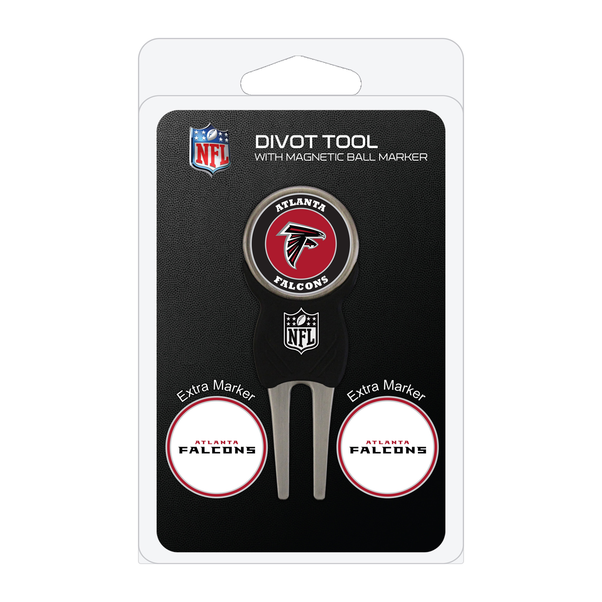 Atlanta Falcons Golf Divot Tool Pack with 3 Magnetic Markers Atlanta Falcons Golf Divot Tool Pack with 3 Magnetic Markers