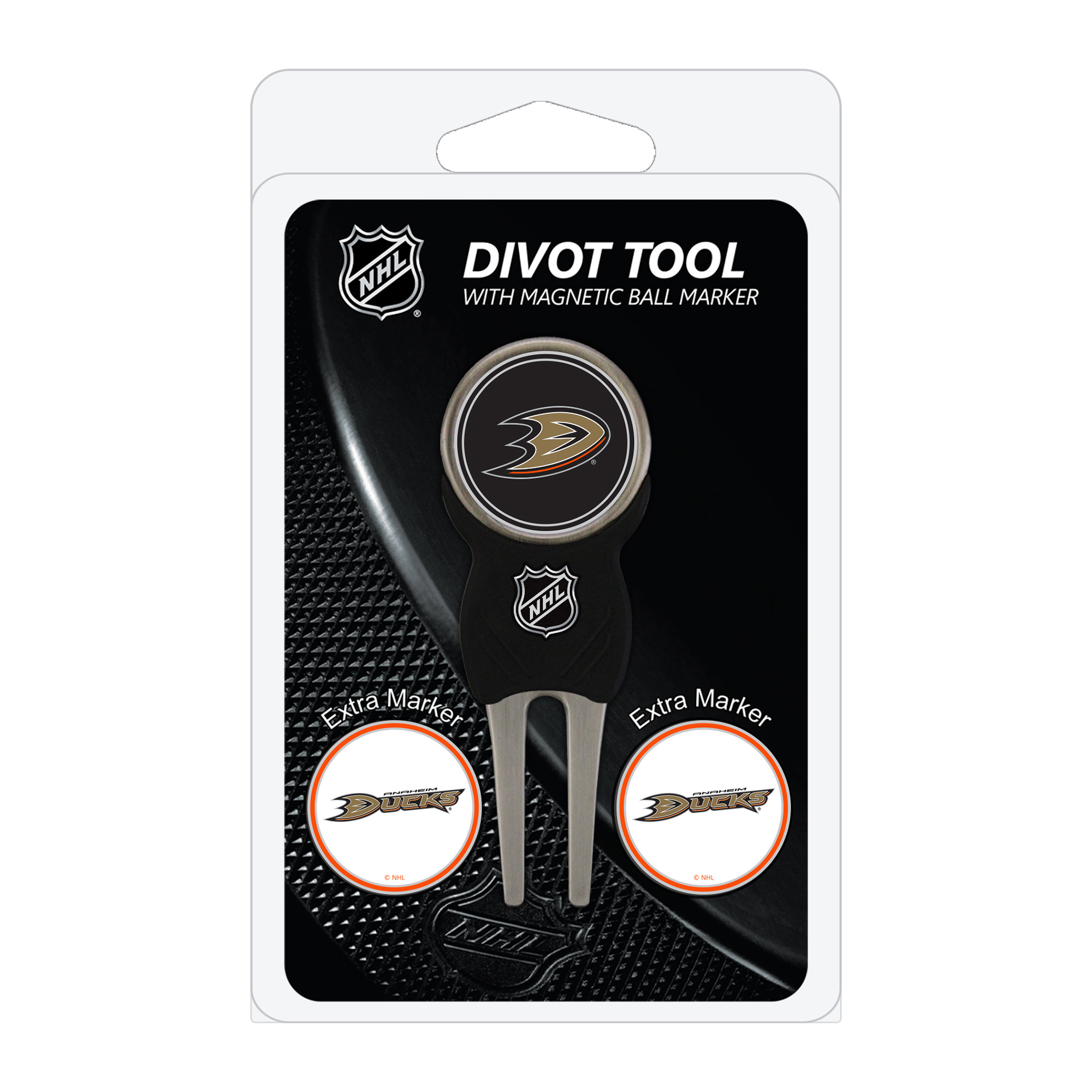 Anaheim Ducks Golf Divot Tool Pack with 3 Magnetic Markers Anaheim Ducks Golf Divot Tool Pack with 3 Magnetic Markers