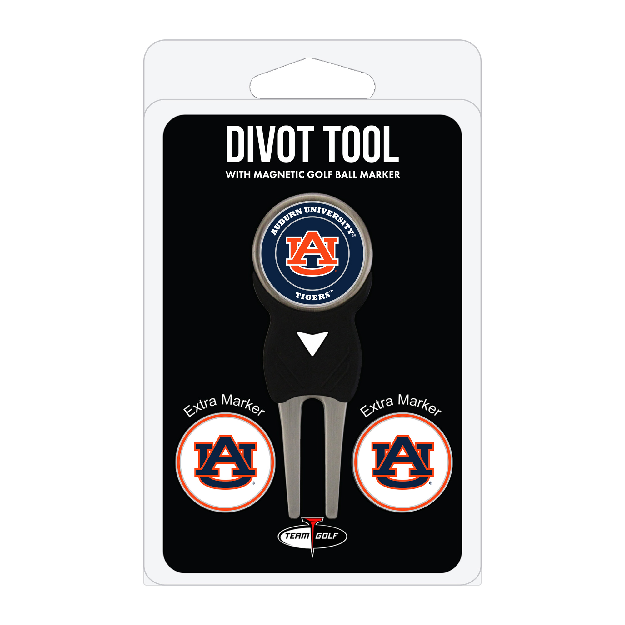 Auburn Tigers Golf Divot Tool Pack with 3 Magnetic Markers