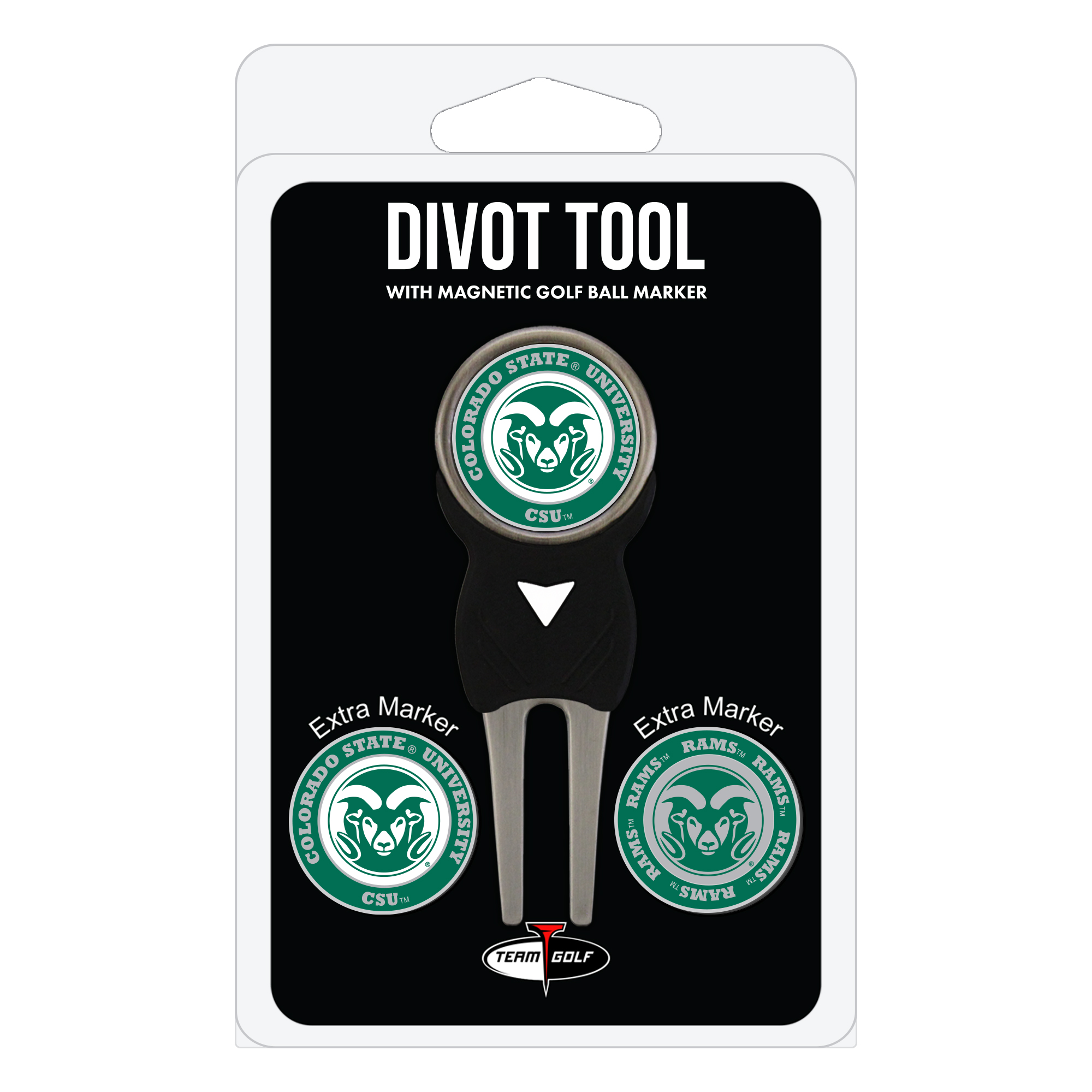 Colorado State Rams Golf Divot Tool Pack with 3 Magnetic Markers