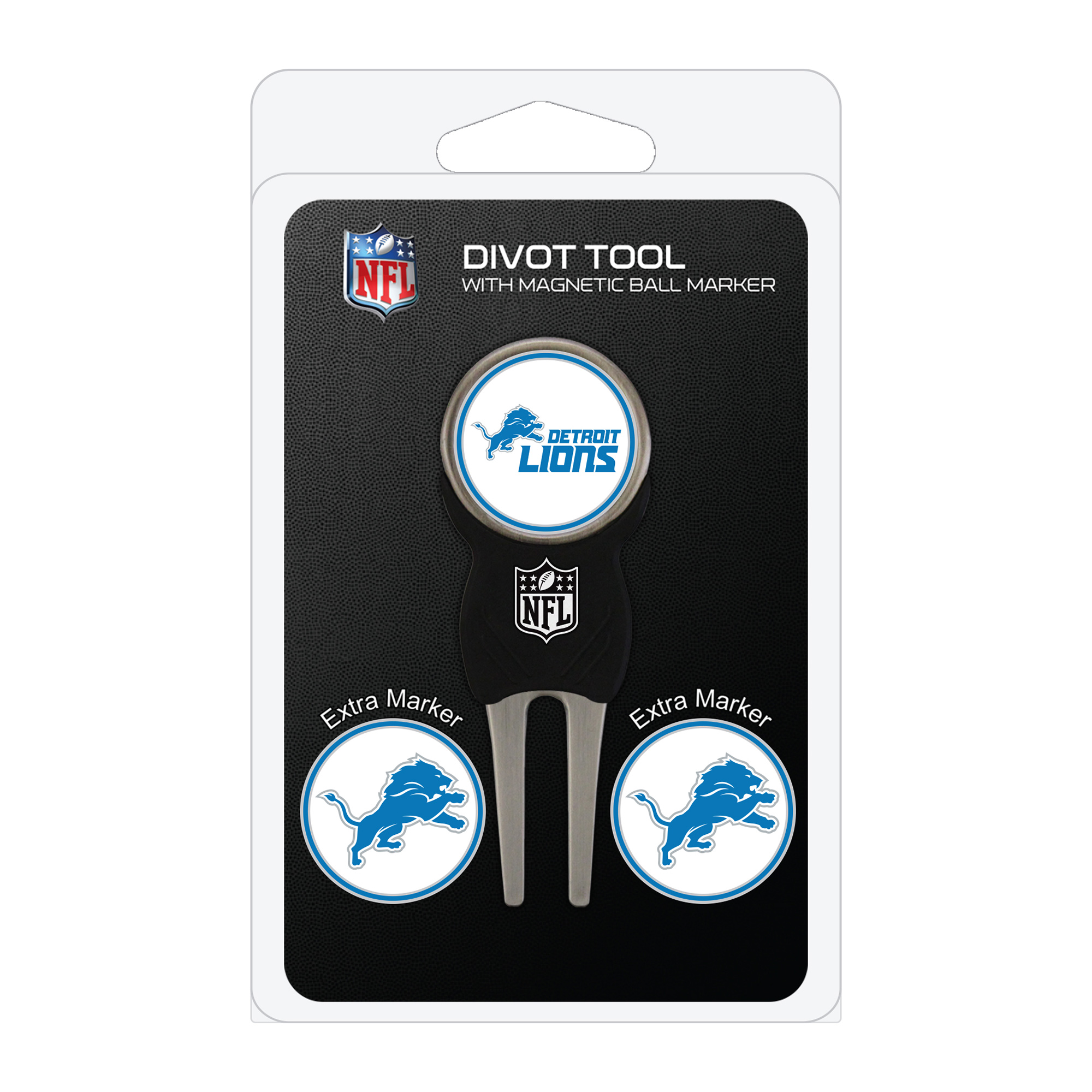 Detroit Lions Golf Divot Tool Pack with 3 Magnetic Markers