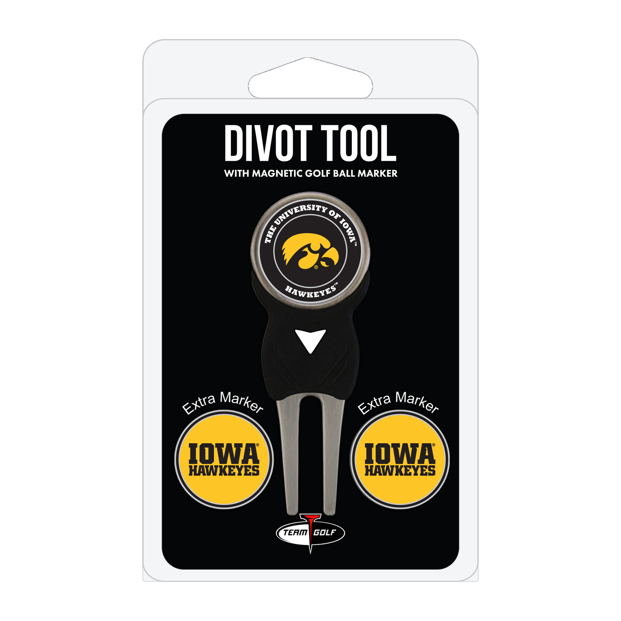 Iowa Hawkeyes Golf Divot Tool Pack with 3 Magnetic Markers