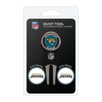 Jacksonville Jaguars Golf Divot Tool Pack with 3 Magnetic Markers