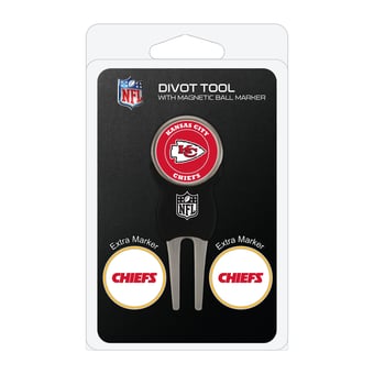 Kansas City Chiefs Golf Divot Tool Pack with 3 Magnetic Markers