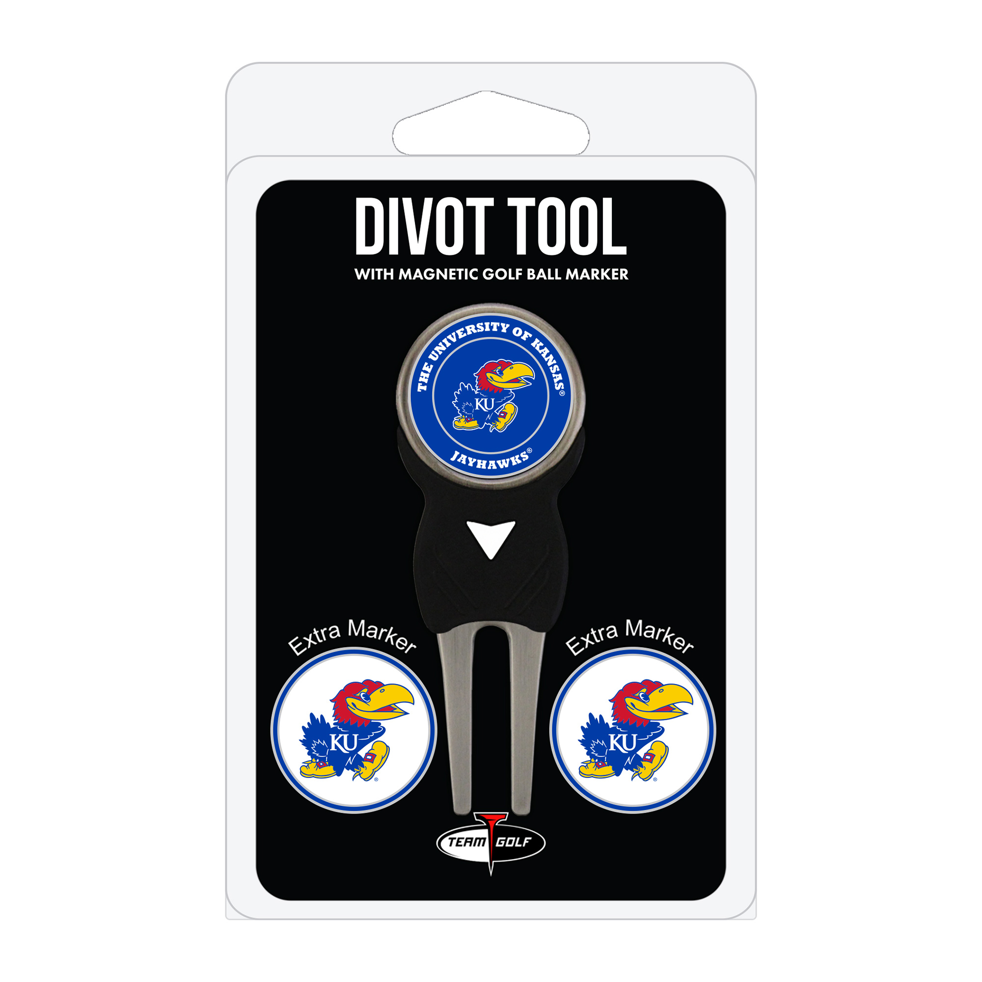 Kansas Jayhawks Golf Divot Tool Pack with 3 Magnetic Markers