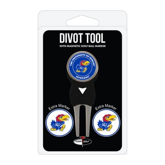 Kansas Jayhawks Golf Divot Tool Pack with 3 Magnetic Markers