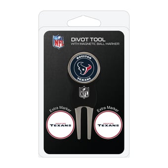 Houston Texans Golf Divot Tool Pack with 3 Magnetic Markers