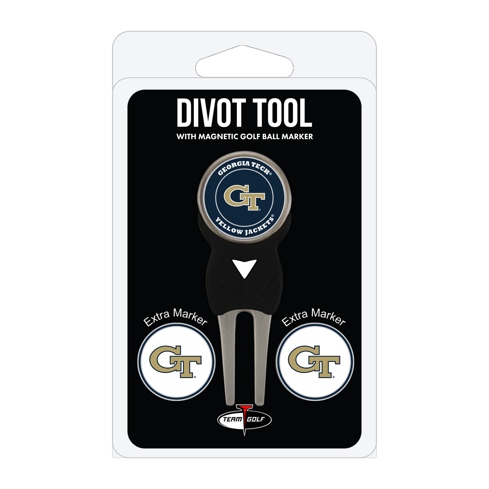 Georgia Tech Yellow Jackets Golf Divot Tool Pack with 3 Magnetic Markers