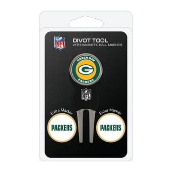 Green Bay Packers Golf Divot Tool Pack with 3 Magnetic Markers