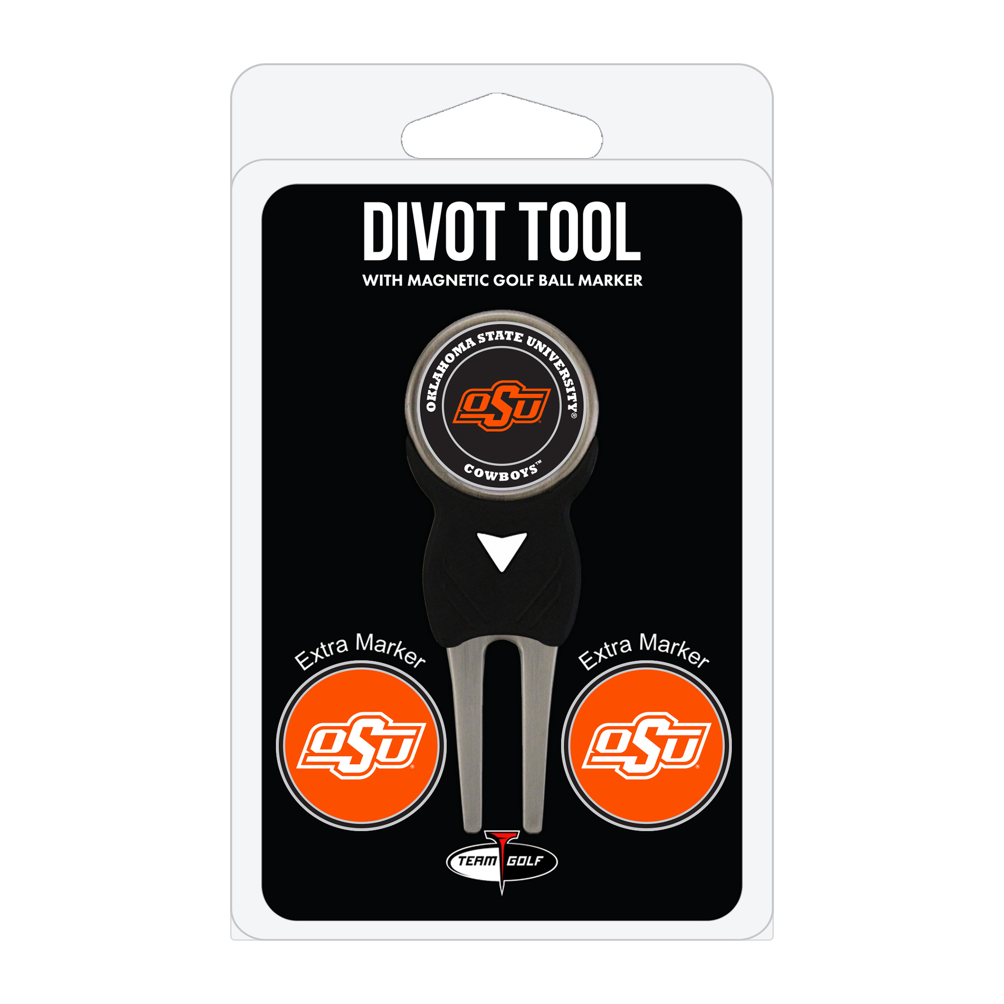 Oklahoma State Cowboys Golf Divot Tool Pack with 3 Magnetic Markers