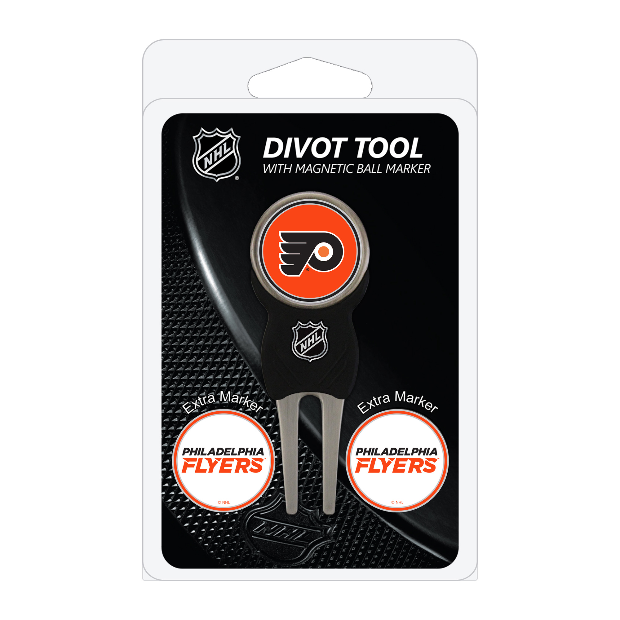 Philadelphia Flyers Golf Divot Tool Pack with 3 Magnetic Markers
