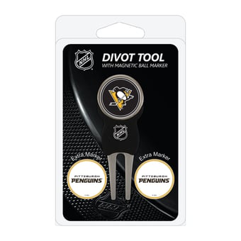 Pittsburgh Penguins Golf Divot Tool Pack with 3 Magnetic Markers