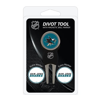 San Jose Sharks Golf Divot Tool Pack with 3 Magnetic Markers