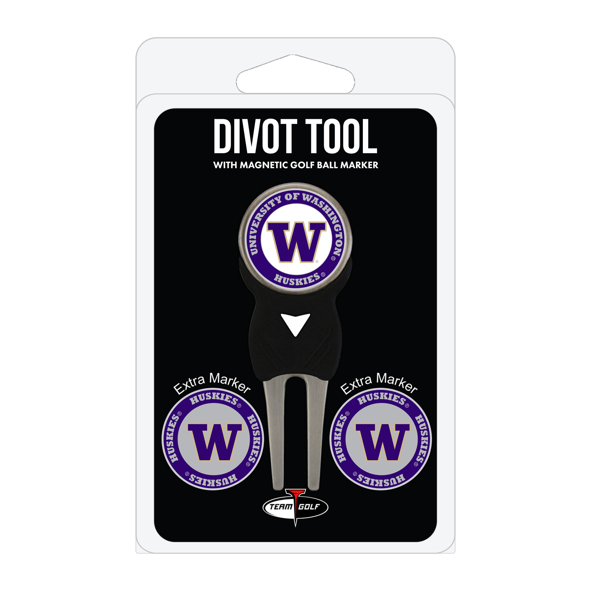 Washington Huskies Golf Divot Tool Pack with 3 Magnetic Markers