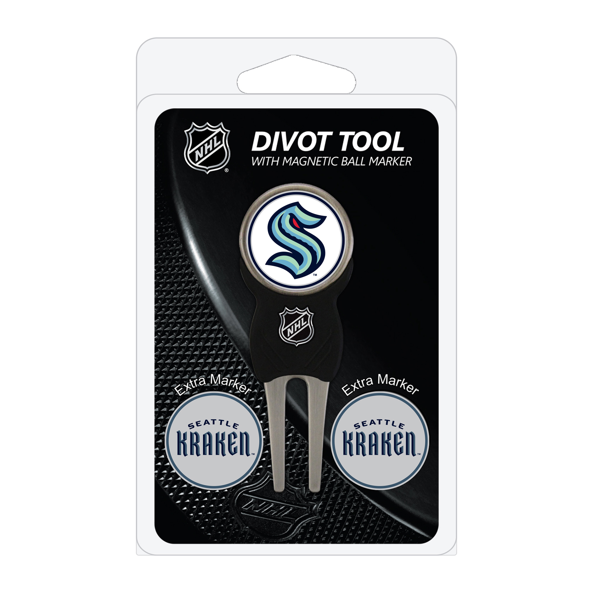 Seattle Kraken Golf Divot Tool Pack with 3 Magnetic Markers
