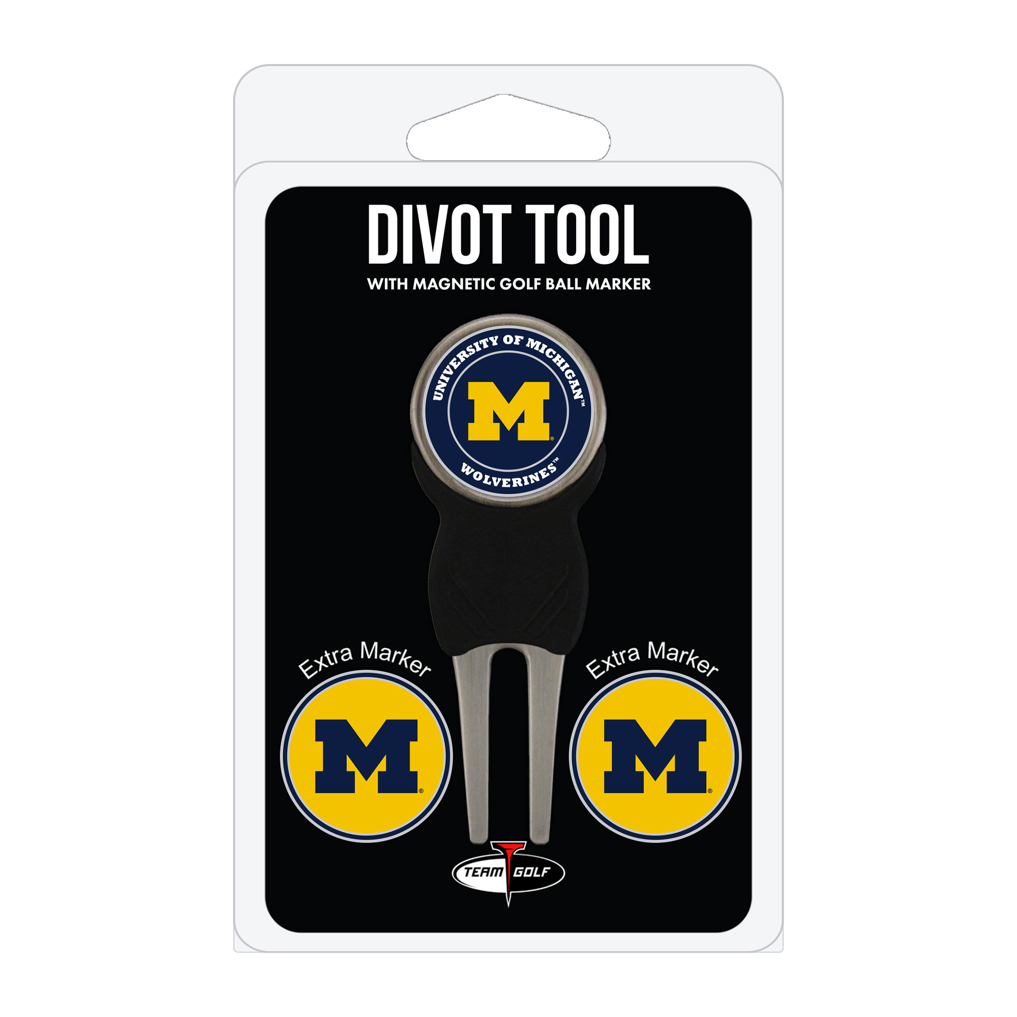 Michigan Wolverines Golf Divot Tool Pack with 3 Magnetic Markers