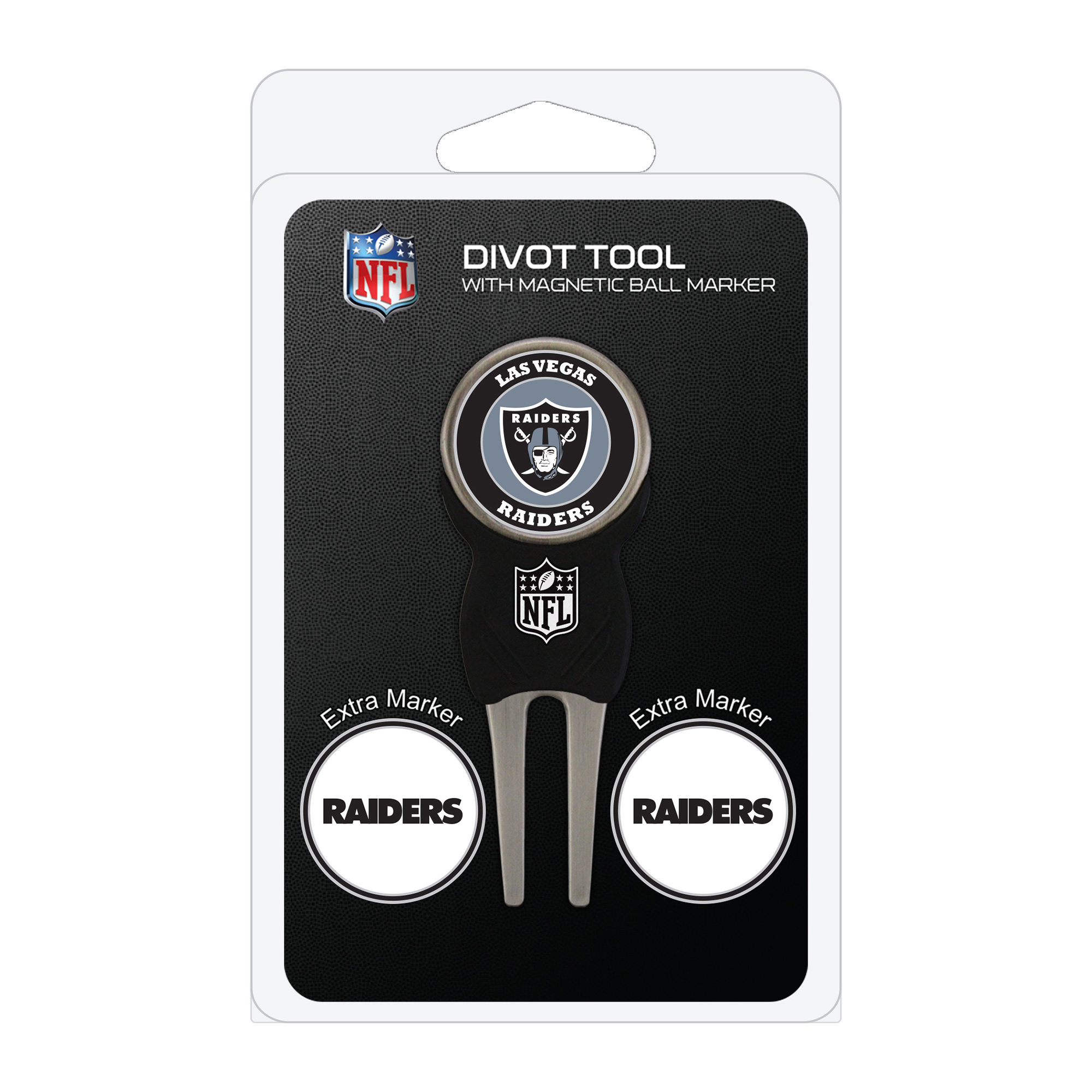 Las Vegas Raiders Golf Divot Tool Pack with 3 Magnetic Markers