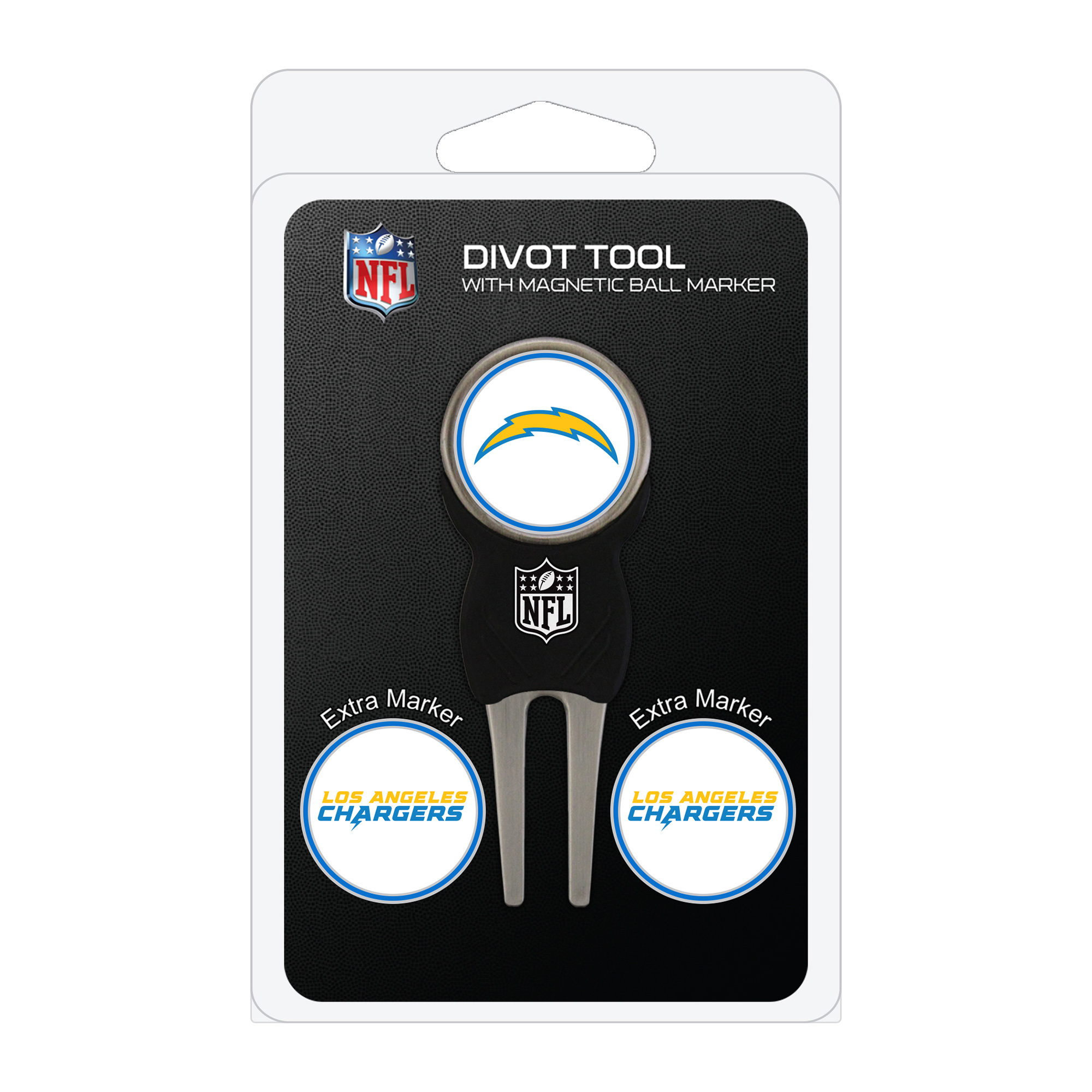 Los Angeles Chargers Golf Divot Tool Pack with 3 Magnetic Markers