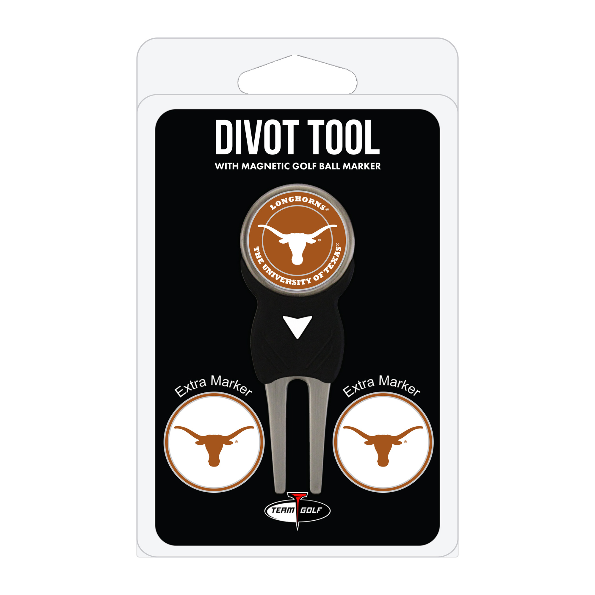 Texas Longhorns Golf Divot Tool Pack with 3 Magnetic Markers