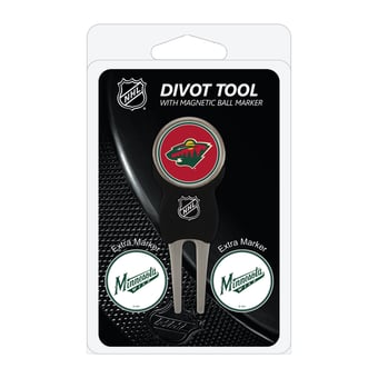 Minnesota Wild Golf Divot Tool Pack with 3 Magnetic Markers