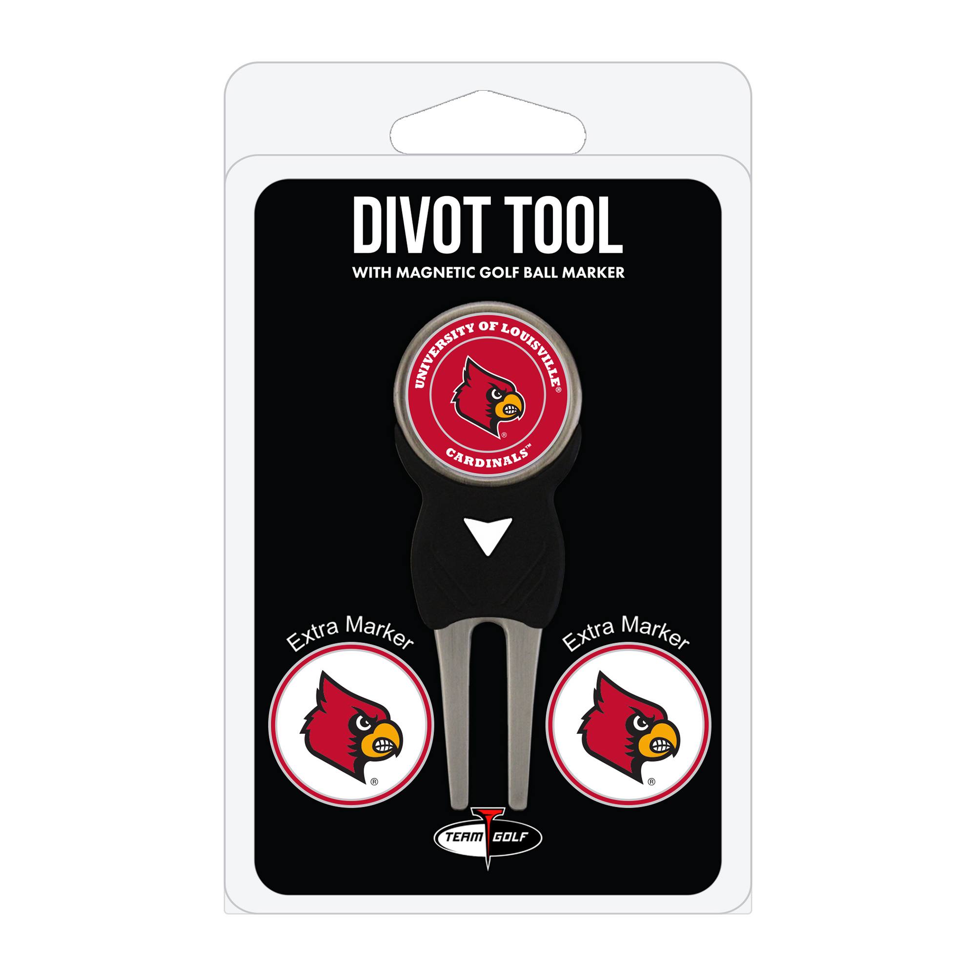 Louisville Cardinals Golf Divot Tool Pack with 3 Magnetic Markers