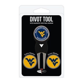 West Virginia Mountaineers Golf Divot Tool Pack with 3 Magnetic Markers