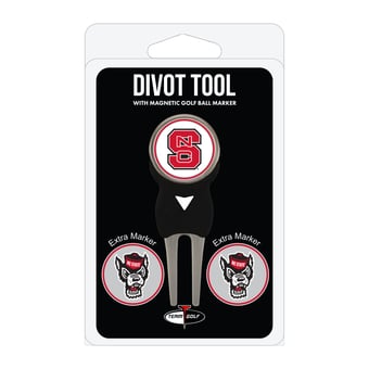NC State Wolfpack Golf Divot Tool Pack with 3 Magnetic Markers