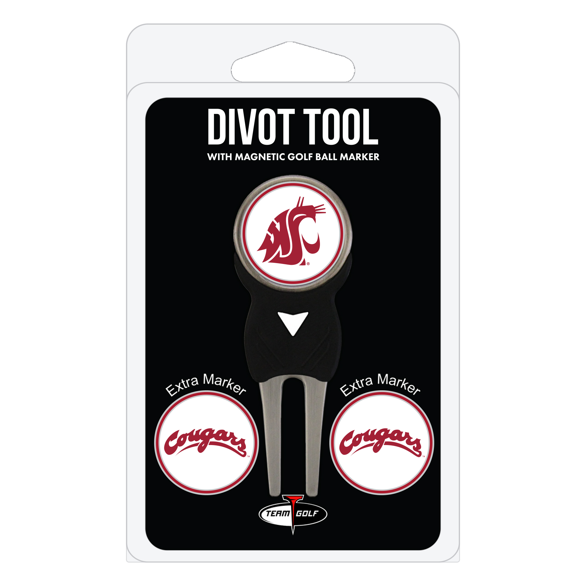 Washington State Cougars Golf Divot Tool Pack with 3 Magnetic Markers