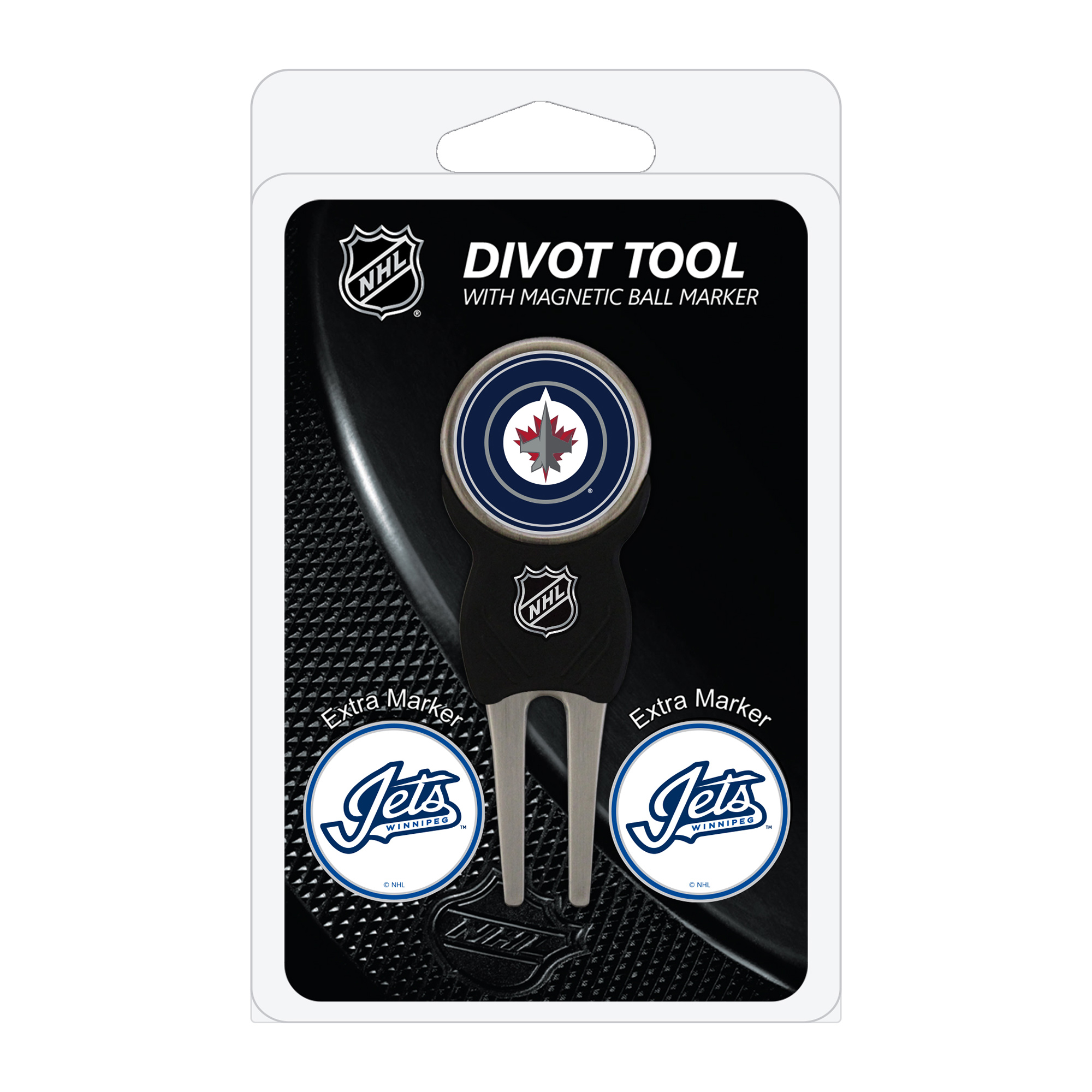 Winnipeg Jets Golf Divot Tool Pack with 3 Magnetic Markers