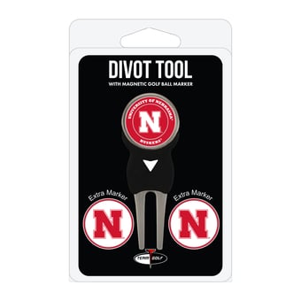 Nebraska Huskers Golf Divot Tool Pack with 3 Magnetic Markers