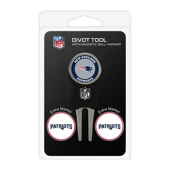 New England Patriots Golf Divot Tool Pack with 3 Magnetic Markers