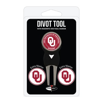 Oklahoma Sooners Golf Divot Tool Pack with 3 Magnetic Markers