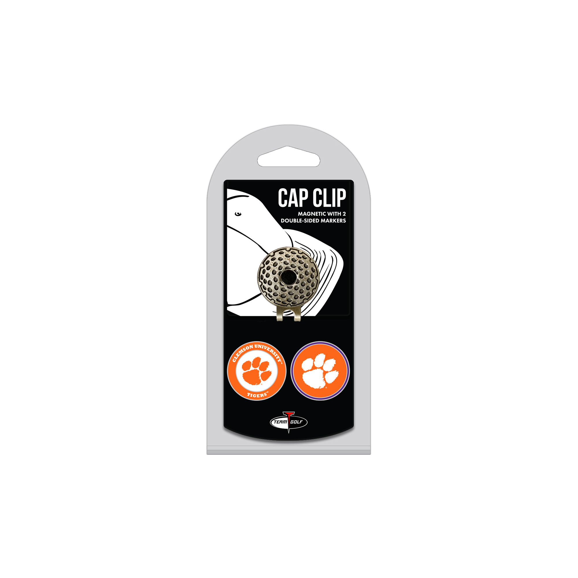 Clemson Tigers Cap Clip with 2 Magnetic Markers Set Clemson Tigers Cap Clip with 2 Magnetic Markers Set