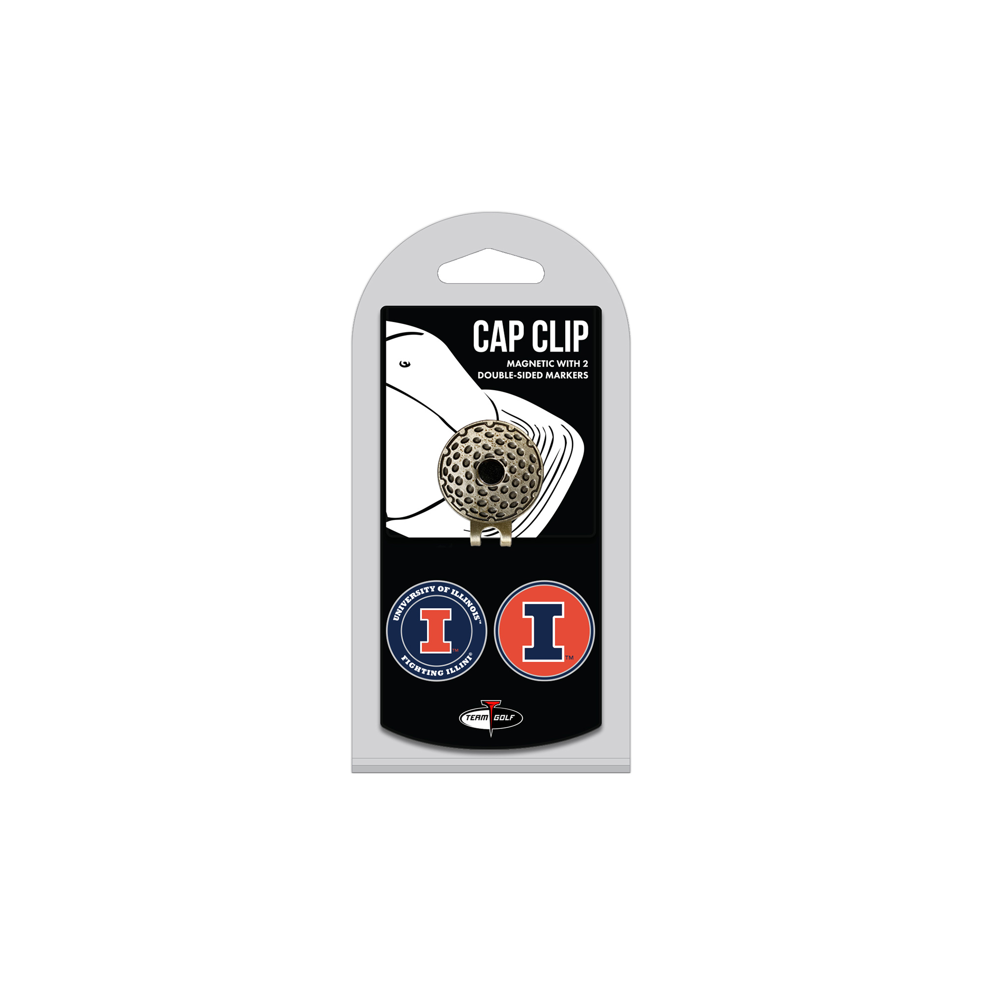 Illinois Fighting Illini Cap Clip with 2 Magnetic Markers Set Illinois Fighting Illini Cap Clip with 2 Magnetic Markers Set
