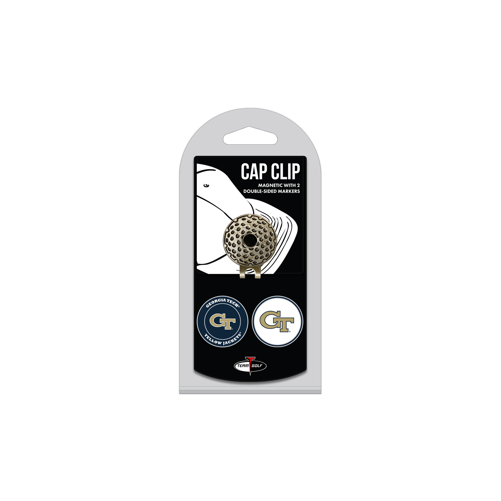 Georgia Tech Yellow Jackets Cap Clip with 2 Magnetic Markers Set