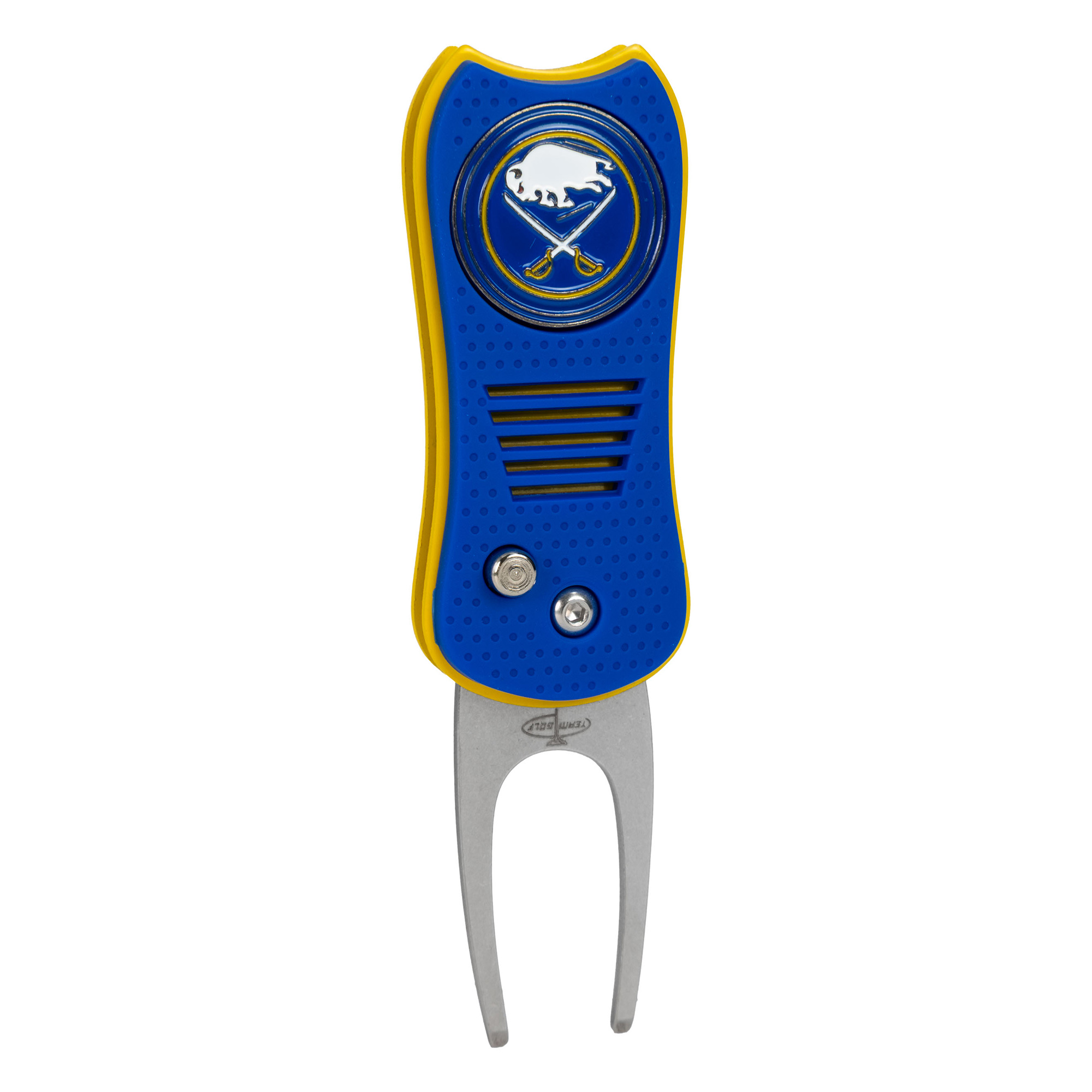 Buffalo Sabres Switchblade Divot Tool With Magnetic Ball Marker Buffalo Sabres Switchblade Divot Tool With Magnetic Ball Marker